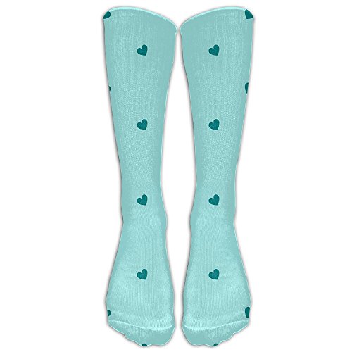 Women & Men Heart Background Knee High Socks Sport Long Stockings