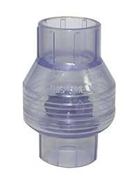 Valterra 200 C15W válvula de retención a clapeta de PVC (sin resorte) color transparente, slip de 1 1 2 pulgadas.