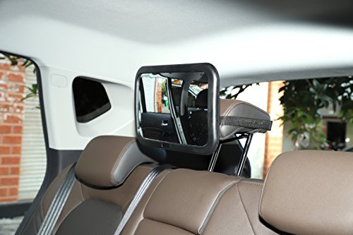 ANDALUS Baby Car Mirror | Back Seat Rear View Mirror | Crash Tested Shatterproof Acrylic | Wide Angle Convex Mirror with 360 Degree Maneuverability | Crystal Clear View | Easy Installation (1 Pack)