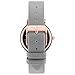 WRISTOLOGY Olivia Womens Watch Scallop Rose Gold Boyfriend Ladies Grey Leather Strap Band