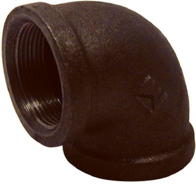 B-L9020 Black 90 Degree Equal Elbow - 2