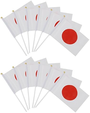 本物 Pichidr Jp 日本国旗ミニ 手旗 の旗 10枚入 14 21cm 国旗をを振る 祭り 国サポート車 旗手作り 装飾 観戦応援式典 パーティー 手を振る旗 庭 フラグ 試合