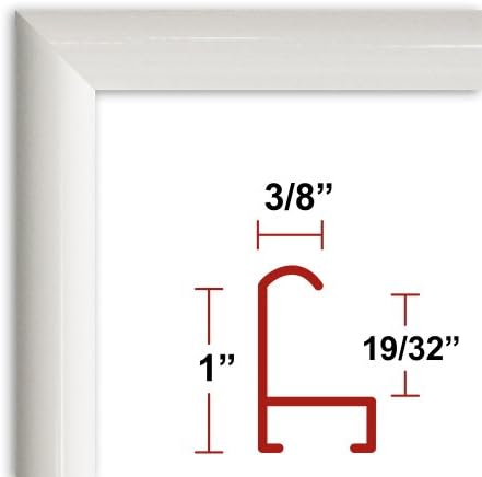 24 x 36 White Poster Frame - Profile: #15 Custom Size Picture Frame