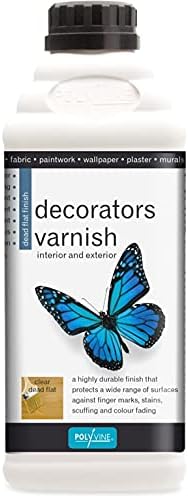 Polyvine Decorators Varnish Dead Flat Finish 500ml Water Stain Resistant Quick