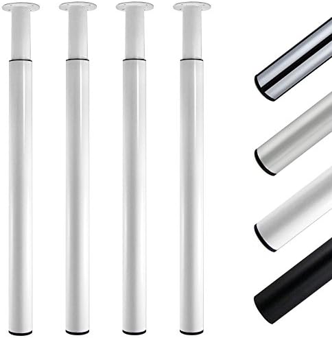 4 lu set celik teleskop masa ayaklari mobilya ayagi yuksekligi ayarlanabilir yuvarlak o 60 mm renk secimi 2 yukseklik 600 1100 mm v2aox beyaz amazon com tr