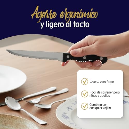 Juego de Cubiertos de 48 Piezas en Acero Inoxidable | Cubiertos Resistentes y Elegantes para Hogar, Cocina o Restaurantes