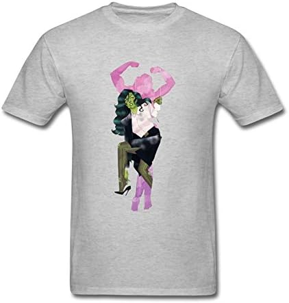 FUSHUO Men's She-Hulk T-shirt Size M Grey