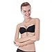 Stick on Bra, Women's Invisible Strapless Plunge Self Adhesive Bras, Reusable Magic Bra (DDD, Black)