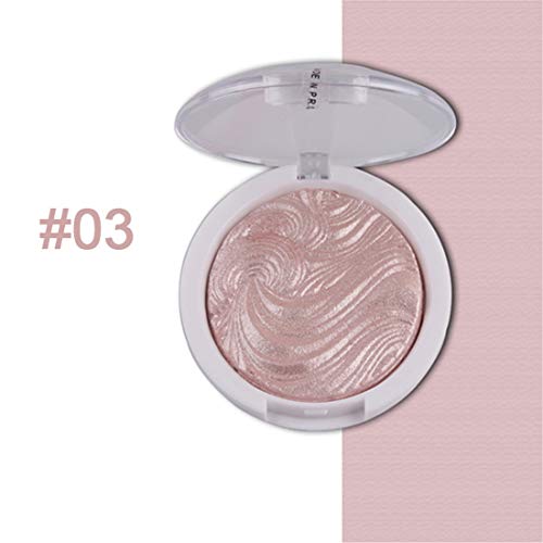 Heyuni.Highlighter Palette Brightening powder,Facial Stereoscopic Corrective Exquisite Powder for All Skin Types
