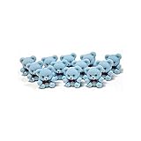 Darice 16990 Darice, 12 Piece, Mini Bears with Blue Flocked Finish,,