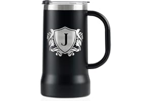 Onebttl Personalized Beer Stein, Beer Mug with Handle - Gifts for Beer Lovers, Men Who Have Everything on Birthday, Christmas