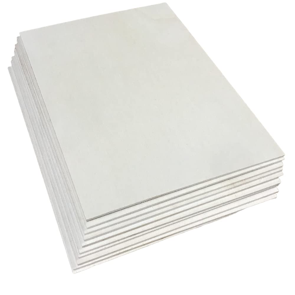 Trustleaf Poplar 3.2mm - 3.4mm Plywood A4-300x210x 3.4mm - Laserable Ply (Pack of 10)