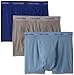 Calvin Klein Men's Underwear Cotton Stretch 3 Pack Trunks, Blue/Grey Assorted Large