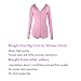 Moxeay V-Neck One Piece Bodysuit Long Sleeve Bodycon Rompers Overall (Small, Pink)