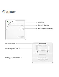 UbiBot   Termómetro inalámbrico WiFi, temperatura remota, humedad, monitor de luz, sensor de entorno, alarma de aplicación móvil (solo 2,4 GHz WiFi)