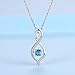 ELDA & CO. Blue Topaz Necklace for Wife Mom Daughter Birthday Gifts Forever Love Infinity Sterling Silver Fine Jewelry