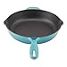 Zelancio Enameled 10-Inch Cast Iron Skillet, Oven Safe Smooth Surface Frying Pan. Perfect for Steak, Fajitas, Eggs, and So Much More, Teal