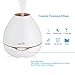 Housmile Essential Oil Diffuser, 300mL Ultrasonic Cool Mist Humidifier, Waterless Auto Shut-Off 7 Color LED Lights (White)