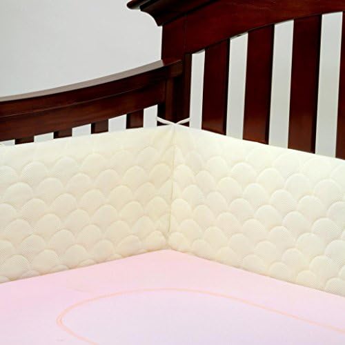 Lifenest Breathable Padded Mesh Crib Bumper -Ivory