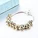 Long Way Emoji Charms Bracelet Silver Plated 2 Chains Adjustable,10 pcs Animal Fun Face Beads