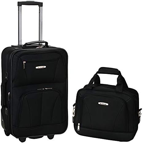 Rockland Fashion Softside Upright Luggage Set, Black, 2-Piece (14/20) 1 Rockland Fashion Softside Upright Luggage Set, Black, 2-Piece (14/20)