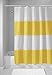 mDesign Bold Stripe Waterproof, Heavy Duty Flat Weave Fabric Shower Curtain - for Bathroom Showers and Bathtubs - 72