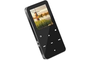 YUAKUOD 144GB MP3 Player - Music Player with Bluetooth 5.2 HiFi Sound Shuffle Single Loop FM Radio Built-in HD Speaker Voice Recorder Mini Design Ideal for Sport (Earphones Included)