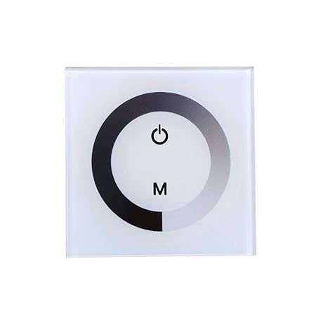 DC 12V-24V Wand Touch Panel Controller Helligkeit einstellbar Dimmer für Single Color LED Lichtleiste(Weiß)