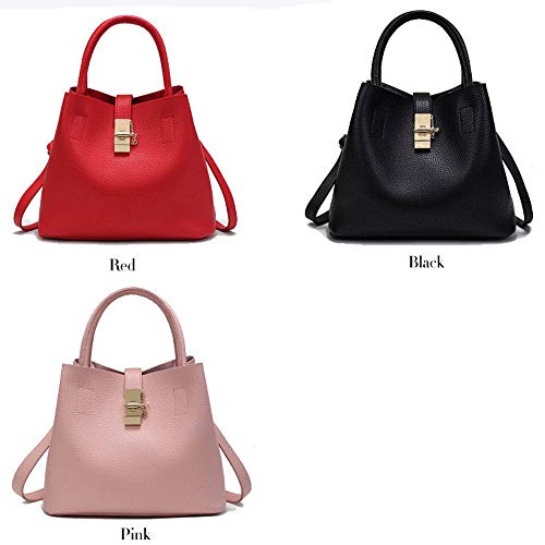DZTZ Handbags for Women Women's Shoulder Bags PU Leather Hobo Handbags Top-Handle Purse for Ladies (Pink)