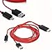 MHL Cable,Micro USB 5 Pin to HDMI, 1080P HDTV Adapter Cable for Samsung S2,Sony Xperia,LG Optimus Other MHL Protocol Phones