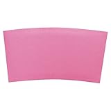 Hot Cup Sleeves (Cup Jackets) for 10-24oz Paper Coffee Cups, 50 Count Coffee Cup Holder Sleeves Traditional Jackets (Solid Pink)