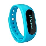 CUBOT Wireless Activity Wristband, Smart Fitness Tracker with a Pedometer, Step Counter, Distance Counter, Sleep Monitor, Blue