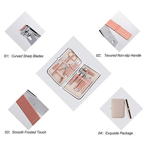 Nail Clippers Set Manicure Pedicure Kit - Manicure Set Women Professional Stainless Steel Pedicure Nail Clipper Tools With Grooming Travel Leather (7 in 1)