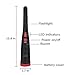 Pinpointing Probe Metal Detector Treasure Hunting Tool Buzzer Vibration with Sound Portable Pin Pointer with LED Indicators and Belt Holster Hand-Held Pinpointer, Mens Gifts (Black)