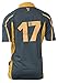 Guinness Signature Performance Rugby Jersey, Large - Grey/Mustard Short Sleeve Polyester Polo Shirt