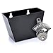 Barware Gear Bottle Opener & Catcher Bundle: Wall Mounted Beer Thirty Bottle Opener with Bottle Cap Catcher with FREE Stainless Steel Screws (Gun Metal Black Opener with Black Bin) (black)