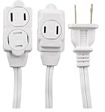 GE Extension Cord, Indoor, White with Tamper Guard, 6-Ft