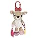KIDS PREFERRED Rudolph The Red-Nosed Reindeer Clarice on The Go Teether Developmental Activity Toy with Music & Lights, Christmas Holiday Toy, Boys & Girls 0 and up, 12 Inches with clip