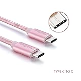 Type C Cable, USB C to USB C Swiftrans 5.9ft Braided Cable for USB Type-C Devices Including the new MacBook, ChromeBook Pixel, Nexus 5X, Nexus 6P, Nokia N1 Tablet, OnePlus 2 and More (Rose gold)