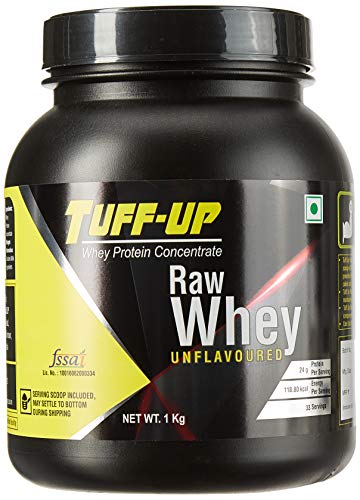 Tuff Up Raw Whey Protein Concentrate 80% (Unflavoured – 1 kg/2.2 lb)
