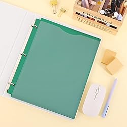 EOOUT 5pcs Folders with Pockets 3 Hole Punched