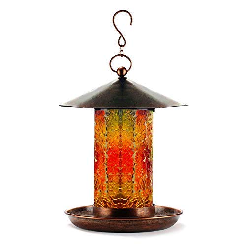 Wds Solar Powered Hanging Bird Feeder For Outside Handcrafted