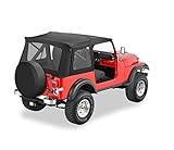 Bestop 51599-15 Black Denim Supertop Classic Replacement Soft Top with Clear Windows; No Doors Included for 1976-1995 Jeep CJ7/Wrangler