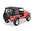 Bestop 51599-15 Black Denim Supertop Classic Replacement Soft Top with Clear Windows; No Doors Included for 1976-1995 Jeep CJ7/Wrangler