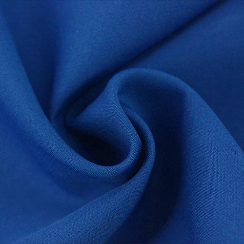 Ohvera Women's Solid Long Sleeve Front Bow Tie Two Piece Blazer Wide Leg Pants Suit Jumpsuit with Collar Blue Medium - Thumbnail 5