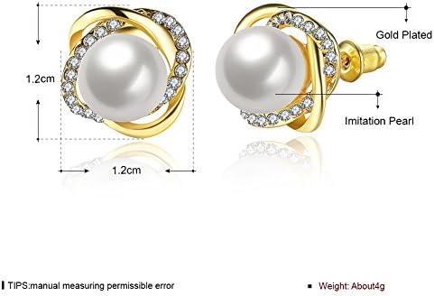 Hot Elegance Twisted Love Knot Stud Earrings Sterling Silver Women's Fashion Post Earrings (18k Yellow gold plated)