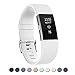 POY Replacement Bands Compatible for Fitbit Charge 2, Classic & Special Edition Sport Wristbands, Small White, 1PC