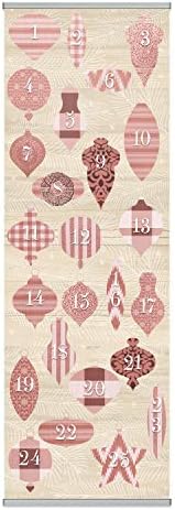 FanPanels Decorate Your Home, Office and Holiday Christmas Party with a Premium Canvas Holiday Hangs on Doors, Walls and Hallways. Easy to Install. (Advent Calendar Rose)