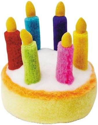 birthday cake plush dog toy