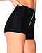 iHeartRaves High Waisted Zipper Booty Shorts for Women Rave Bottoms Pole Dance Shorts (Black, X-Large)